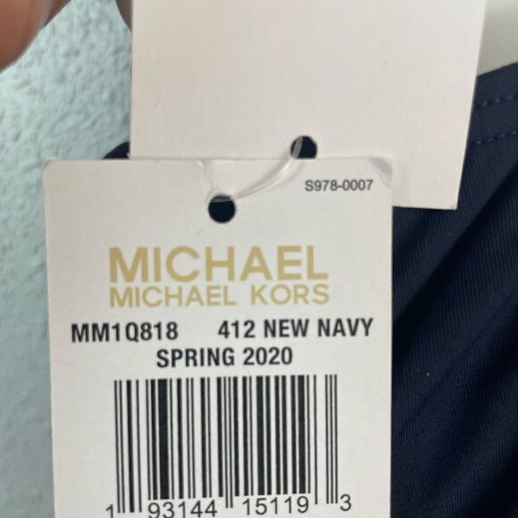 NWT MICHAEL Michael Kors Navy Blue Swim Tankini Size S - Picture 5 of 5